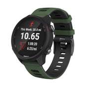 22mm For Xiaomi Haylou RT RS3 LS04 / LS05S Universal Two-color Silicone Watch Band(Army Green Black) - Watch Bands by MIJOBS