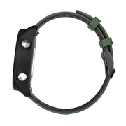 22mm For Xiaomi Haylou RT RS3 LS04 / LS05S Universal Two-color Silicone Watch Band(Army Green Black) - Watch Bands by MIJOBS