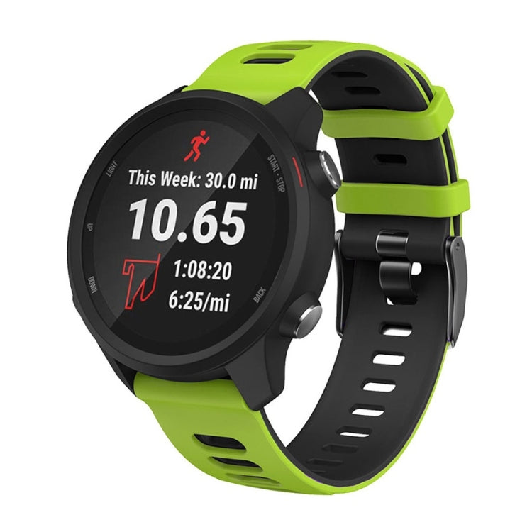 22mm For Xiaomi Haylou RT RS3 LS04 / LS05S Universal Two-color Silicone Watch Band(Green Black) - Watch Bands by MIJOBS | Online Shopping South Africa | PMC TechLife | Buy Now Pay Later Mobicred