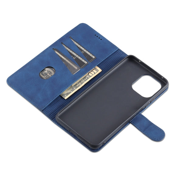 For Xiaomi Mi 11 Lite AZNS Skin Feel Calf Texture Horizontal Flip Leather Case with Card Slots & Holder & Wallet(Black)
