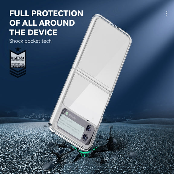 For Samsung Galaxy Z Flip3 5G Simple All-inclusive Clear Crystal PC +TPU Shockproof Case