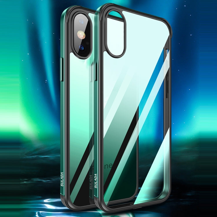 For iPhone XR SULADA Shockproof Aviation Aluminum Metal Frame + Nano Glass + TPU Protective Case(Silver)