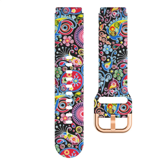 For Xiaomi Haylou LS01 Silicone Printing Watch Band(Colorful Jellyfish) - Watch Bands by MIJOBS