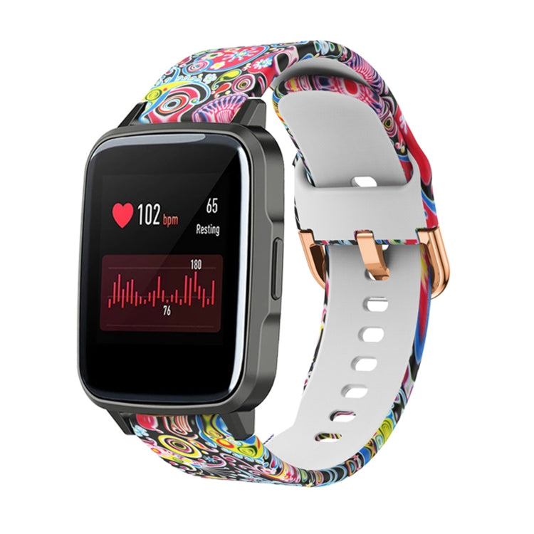 For Xiaomi Haylou LS01 Silicone Printing Watch Band(Colorful Jellyfish) - Watch Bands by MIJOBS