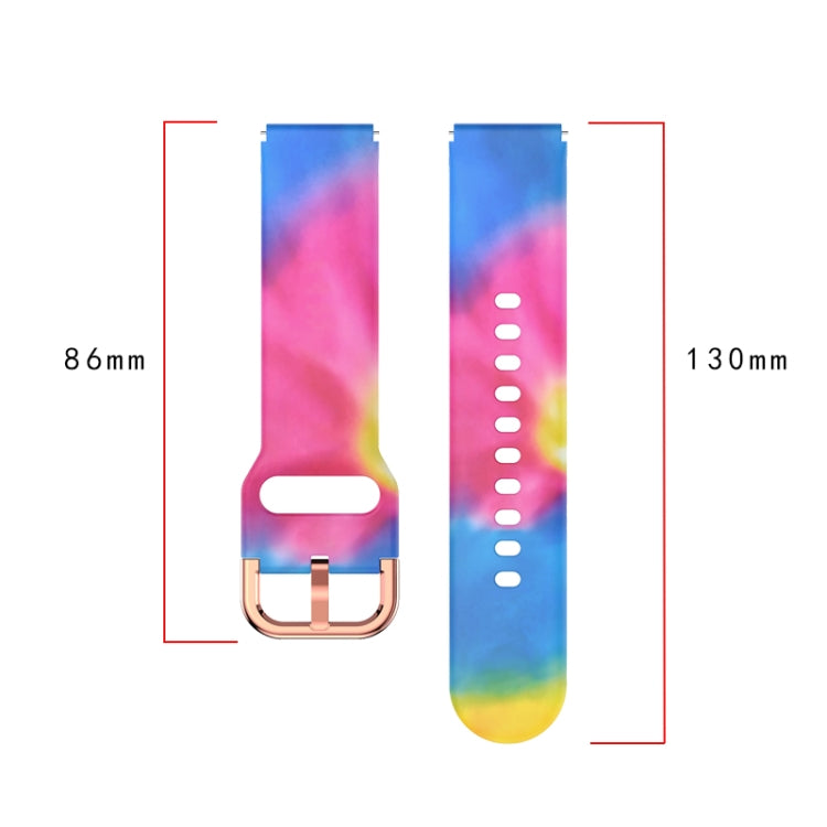For Xiaomi Haylou LS01 Silicone Printing Watch Band(Red Rose) - Watch Bands by MIJOBS | Online Shopping South Africa | PMC TechLife | Buy Now Pay Later Mobicred