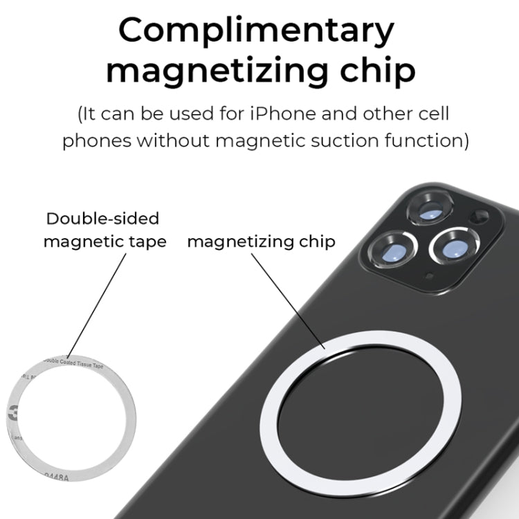 R-JUST SJ05-12 Multi-function Laptop Notebook Round Magnetic Expanded Metal Bracket Holder for iPhone 13 Series(Silver) - Hand-Sticking Bracket by R-JUST | Online Shopping South Africa | PMC TechLife | Buy Now Pay Later Mobicred