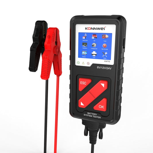 KONNWEI KW710 Car 3.2 inch 6V-24V Lead-acid Battery Tester Support 13 Languages - free shipping - PMC Jewellery - Order now!