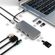 Basix BL10V 10 in 1 USB-C / Type-C to RJ45 + VGA + HDMI + 3.5mm AUX + SD / TF Card Slot + PD USB-C / Type-C + USB 3.0 + 2 USB 2.0 Ports Docking Station HUB - free shipping - PMC TechLife - Order now!