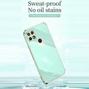 For OPPO A15 XINLI Straight Edge 6D Electroplate TPU Phone Case(Black)
