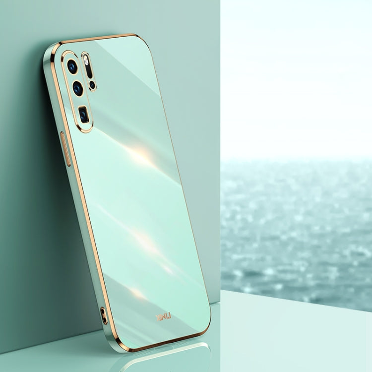 For Huawei P30 Pro XINLI Straight Edge 6D Electroplate TPU Phone Case(Mint Green) - Huawei Cases by XINLI | Online Shopping South Africa | PMC TechLife | Buy Now Pay Later Mobicred