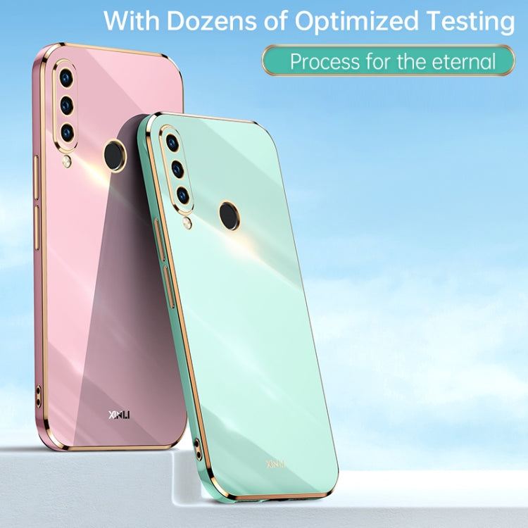For Huawei P30 Lite XINLI Straight Edge 6D Electroplate TPU Phone Case(Cherry Purple) - Huawei Cases by XINLI | Online Shopping South Africa | PMC TechLife | Buy Now Pay Later Mobicred