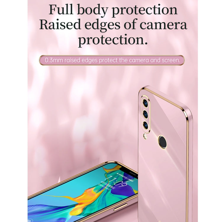 For Huawei P30 Lite XINLI Straight Edge 6D Electroplate TPU Phone Case(Cherry Purple) - Huawei Cases by XINLI | Online Shopping South Africa | PMC TechLife | Buy Now Pay Later Mobicred