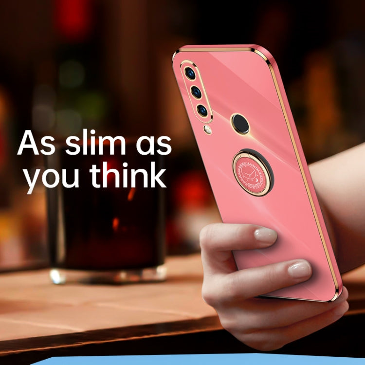 For Huawei P30 Lite XINLI Straight Edge 6D Electroplate TPU Phone Case with Ring Holder(Mint Green) - free shipping - PMC TechLife - Order now!