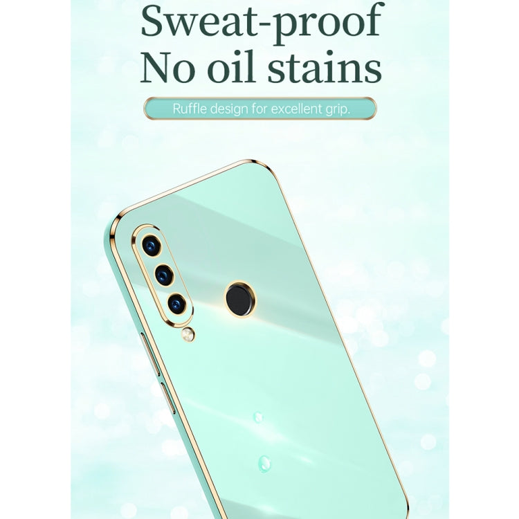 For Huawei P30 Lite XINLI Straight Edge 6D Electroplate TPU Phone Case with Ring Holder(Mint Green) - free shipping - PMC TechLife - Order now!