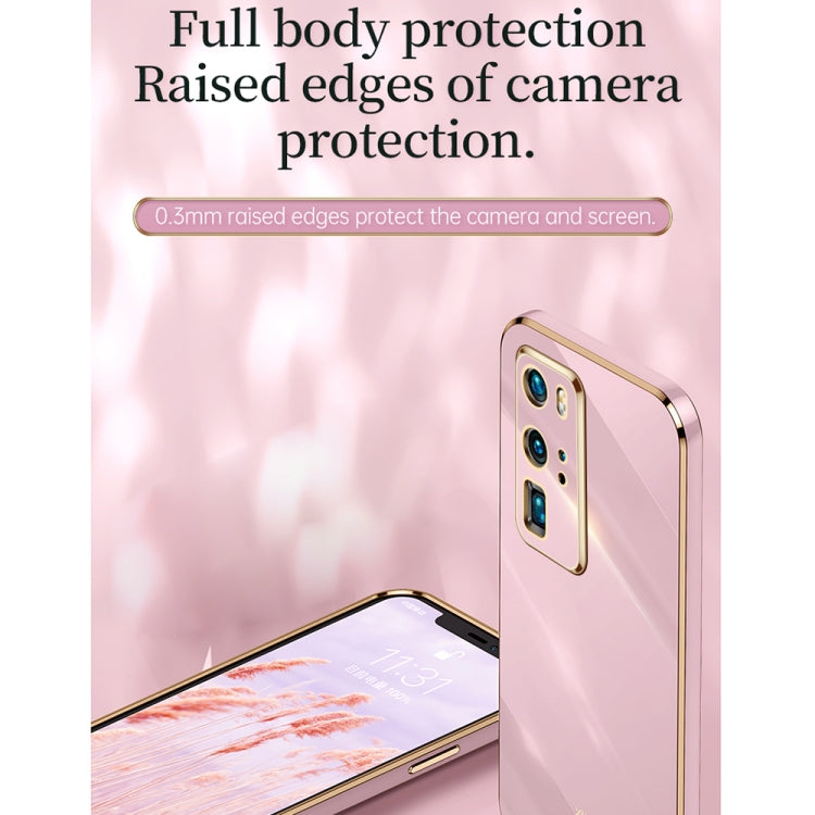 For Huawei P40 Pro XINLI Straight Edge 6D Electroplate TPU Phone Case with Ring Holder(Black) - Huawei Cases by XINLI | Online Shopping South Africa | PMC TechLife | Buy Now Pay Later Mobicred