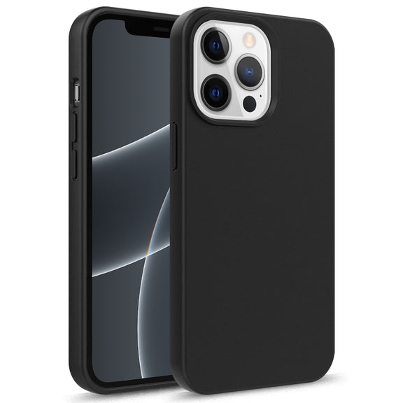 For iPhone 13 Pro Starry Series Shockproof Straw Material + TPU Protective Case (Black)
