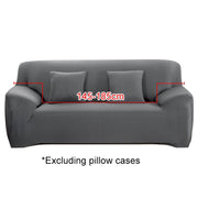145-185cm Four Seasons Solid Color Elastic Full Coverage Non-slip Sofa Cover(Grey)