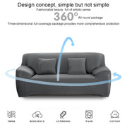 145-185cm Four Seasons Solid Color Elastic Full Coverage Non-slip Sofa Cover(Grey)