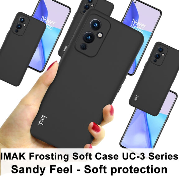 For OnePlus 9 5G European American Version IMAK UC-3 Series Shockproof Frosted TPU Protective Case(Black)