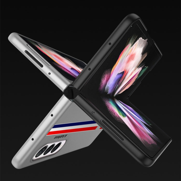 For Samsung Galaxy Z Fold3 5G GKK Ultra-thin Full Coverage Painted Protective Case(Four Bars Black)