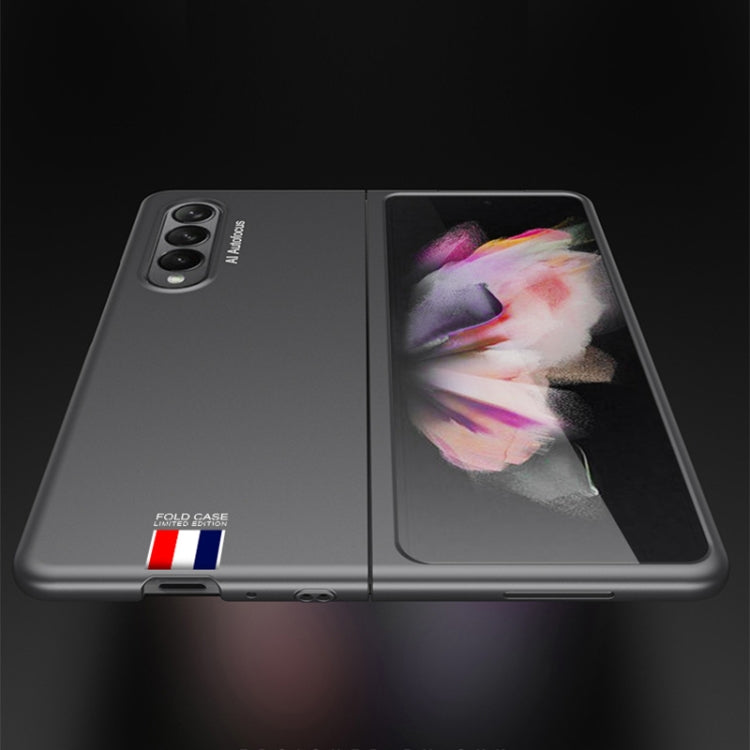 For Samsung Galaxy Z Fold3 5G GKK Ultra-thin Full Coverage Painted Protective Case(Four Bars Black)