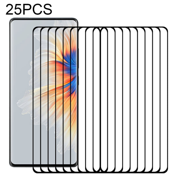 For Xiaomi Mi Mix 4 25 PCS 3D Curved Edge Full Screen Tempered Glass Film(Black)