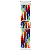 Compatible with Garmin Venu/Vivoactive 3 20mm Universal Adjustable Braided Elastic Diamond Buckle Watch Band(Rainbow)