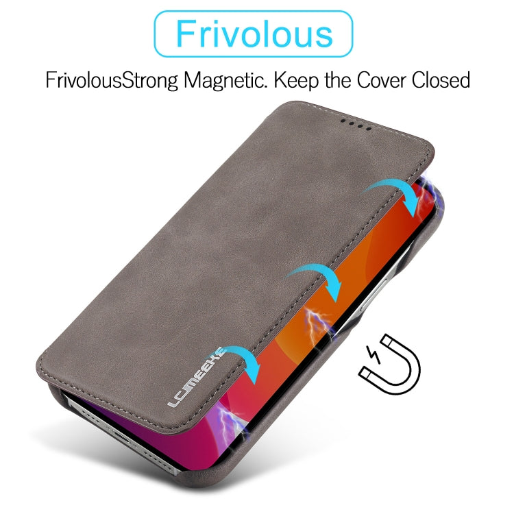 For iPhone 13 LC.IMEEKE Hon Ancient Series Horizontal Flip Leather Case with Holder & Card Slot(Coffee) - iPhone 13 Cases by LC.IMEEKE | Online Shopping South Africa | PMC TechLife | Buy Now Pay Later Mobicred