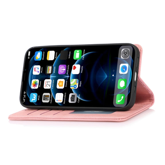 For iPhone 13 mini Strong Magnetic Crazy Horse Texture Horizontal Flip Leather Case with Holder & Card Slots & Wallet (Rose Gold)