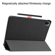 For Xiaomi Pad 5 Custer Texture Horizontal Flip Leather Case with Three-folding Holder & Sleep / Wake-up Function(Black)
