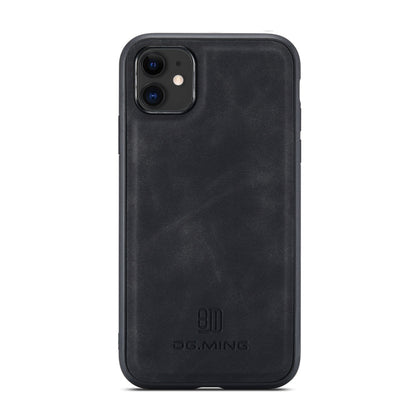 DG.MING M1 Series 3-Fold Multi Card Wallet  Back Cover Shockproof Case with Holder Function For iPhone 11(Black) - iPhone 11 Cases by DG.MING | Online Shopping South Africa | PMC Jewellery | Buy Now Pay Later Mobicred