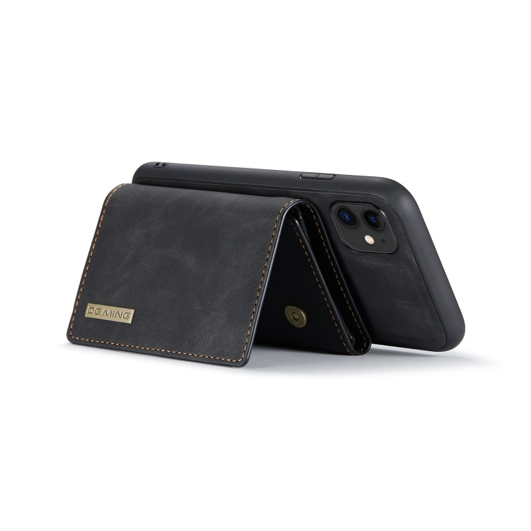 DG.MING M1 Series 3-Fold Multi Card Wallet  Back Cover Shockproof Case with Holder Function For iPhone 11(Black) - iPhone 11 Cases by DG.MING | Online Shopping South Africa | PMC Jewellery | Buy Now Pay Later Mobicred