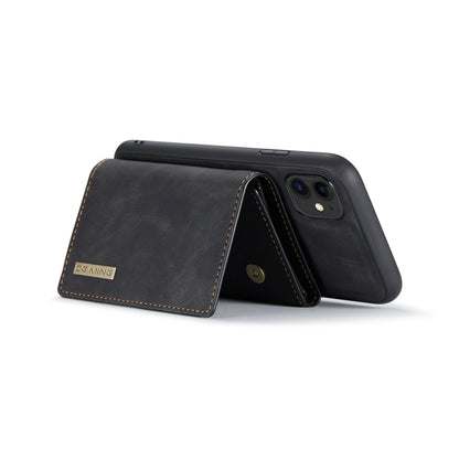 DG.MING M1 Series 3-Fold Multi Card Wallet  Back Cover Shockproof Case with Holder Function For iPhone 11(Black) - iPhone 11 Cases by DG.MING | Online Shopping South Africa | PMC Jewellery | Buy Now Pay Later Mobicred