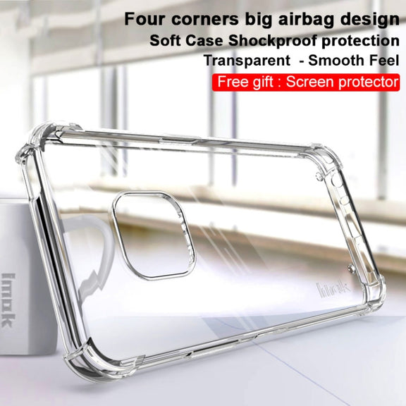 For Nokia XR20 IMAK All-inclusive Shockproof Airbag TPU Case with Screen Protector(Transparent)