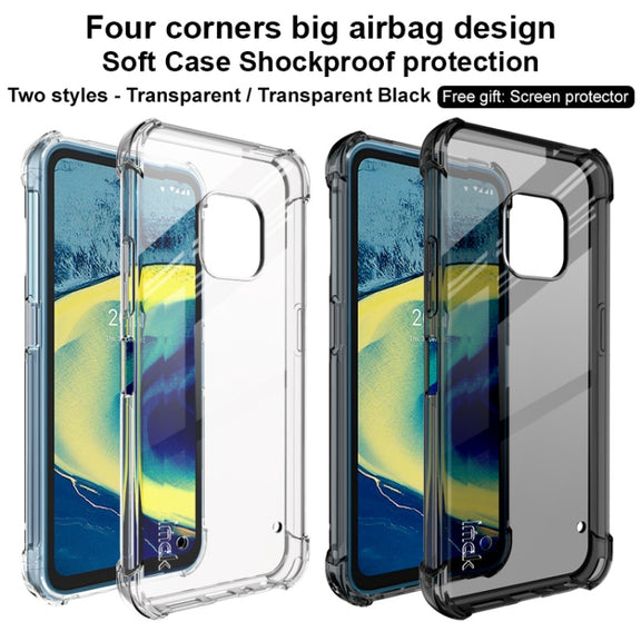 For Nokia XR20 IMAK All-inclusive Shockproof Airbag TPU Case with Screen Protector(Transparent)