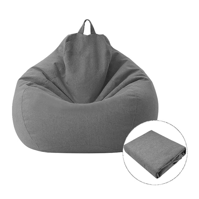 Lazy Sofa Bean Bag Chair Fabric Cover, Size:100 x 120cm(Dark Gray)