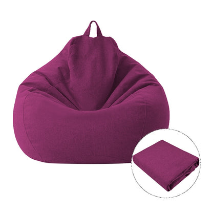 Lazy Sofa Bean Bag Chair Fabric Cover, Size:100 x 120cm(Purple) - free shipping - PMC Jewellery - Order now!