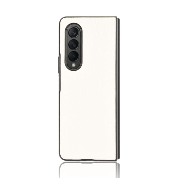 For Samsung Galaxy Z Fold3 5G Shockproof Crocodile Texture PC + PU Case(White)