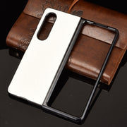 For Samsung Galaxy Z Fold3 5G Shockproof Crocodile Texture PC + PU Case(White)