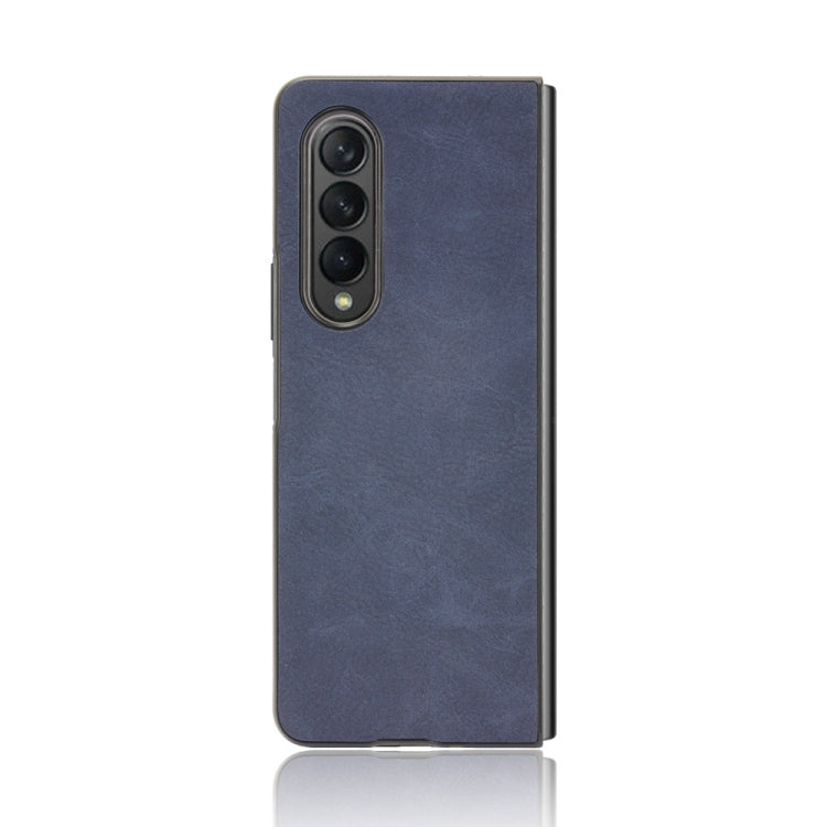 For Samsung Galaxy Z Fold3 5G Shockproof Sheep Skin PC + PU + TPU Case(Blue)