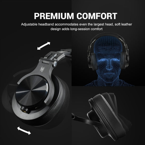 OneOdio A70 Black Red Head-mounted Wireless Bluetooth Stereo Headset