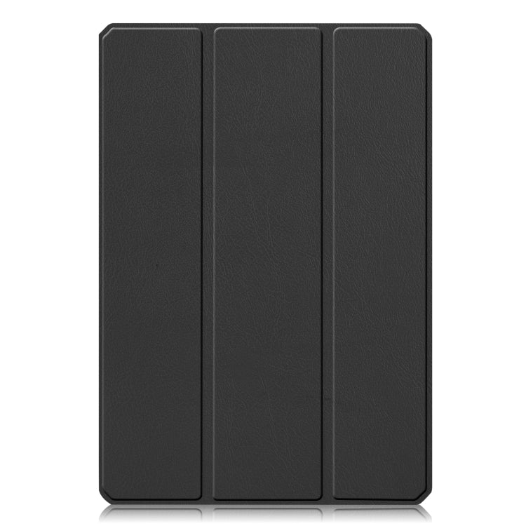 For Xiaomi Pad 5 / 5 Pro Custer Texture Horizontal Flip Leather Case with Three-folding Holder & Sleep / Wake-up Function(Black)
