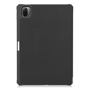 For Xiaomi Pad 5 / 5 Pro Custer Texture Horizontal Flip Leather Case with Three-folding Holder & Sleep / Wake-up Function(Black)
