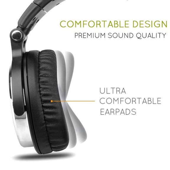 OneOdio Pro-10 Head-mounted Noise Reduction Wired Headphone with Microphone, Color:Black Red