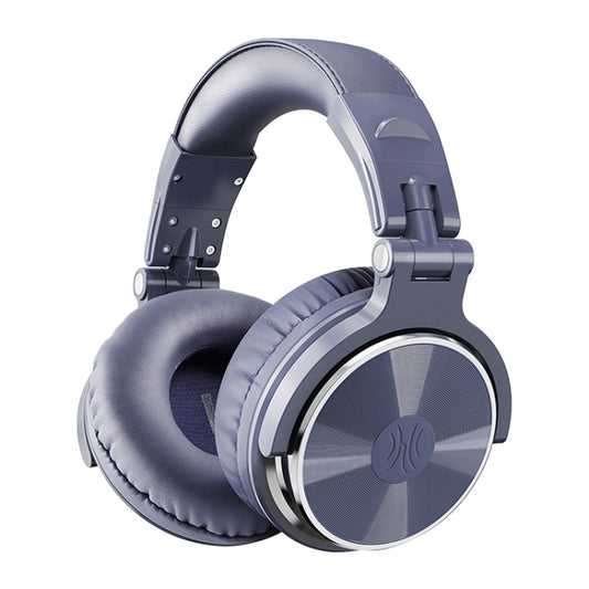 OneOdio Pro-10 Head-mounted Noise Reduction Wired Headphone with Microphone, Color:Grey Blue - free shipping - PMC Jewellery - Order now!
