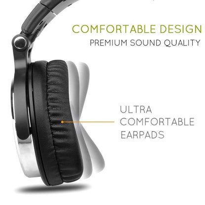 OneOdio Pro-10 Head-mounted Noise Reduction Wired Headphone with Microphone, Color:Grey Blue - free shipping - PMC Jewellery - Order now!