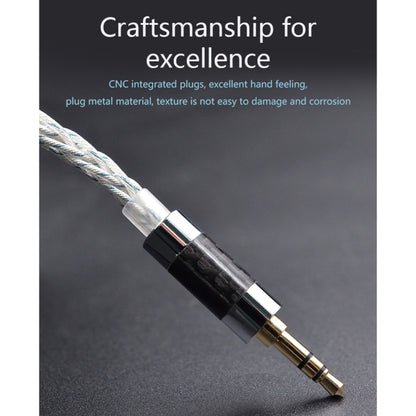 KZ 3.5mm Plug 784-core Blue Silver Mixed Braided Silver-plated Earphone Upgrade Cable For KZ ZS10 Pro / DQ6 / ASX, Cable Length: 1.2m(C Style) - free shipping - PMC Jewellery - Order now!