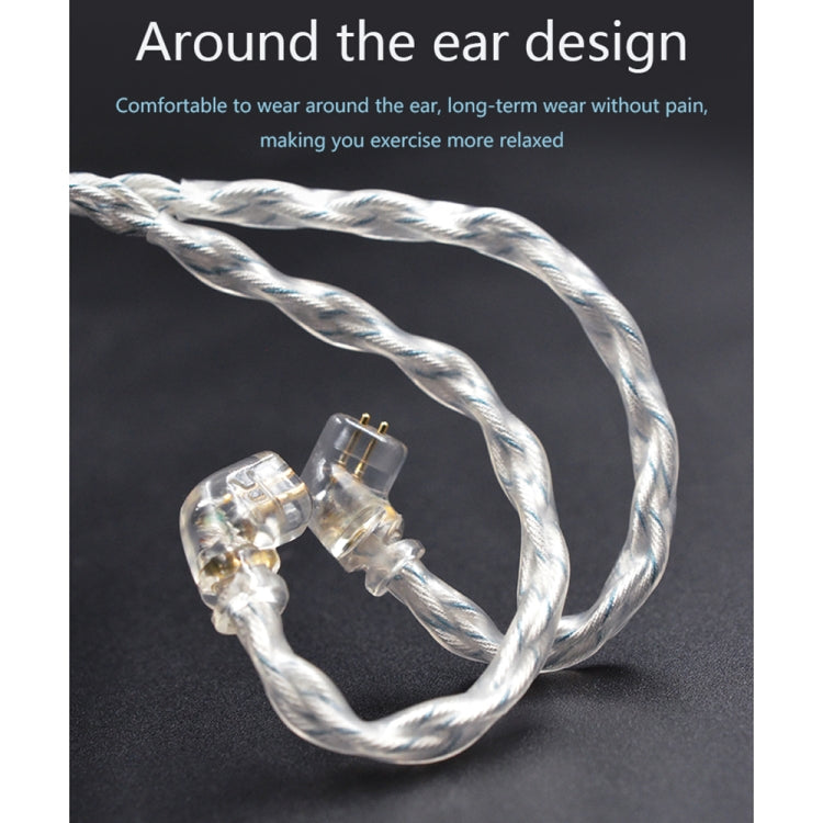 KZ 3.5mm Plug 784-core Blue Silver Mixed Braided Silver-plated Earphone Upgrade Cable For KZ ZS10 Pro / DQ6 / ASX, Cable Length: 1.2m(C Style) - free shipping - PMC Jewellery - Order now!