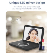 SY-118 15W Foldable Mirror Surface Perpetual Desk Calendar Clock Wireless Charger with Alarm Clock & Three-level Brightness Adjustable Function(White)