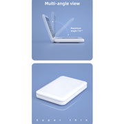 SY-118 15W Foldable Mirror Surface Perpetual Desk Calendar Clock Wireless Charger with Alarm Clock & Three-level Brightness Adjustable Function(White)